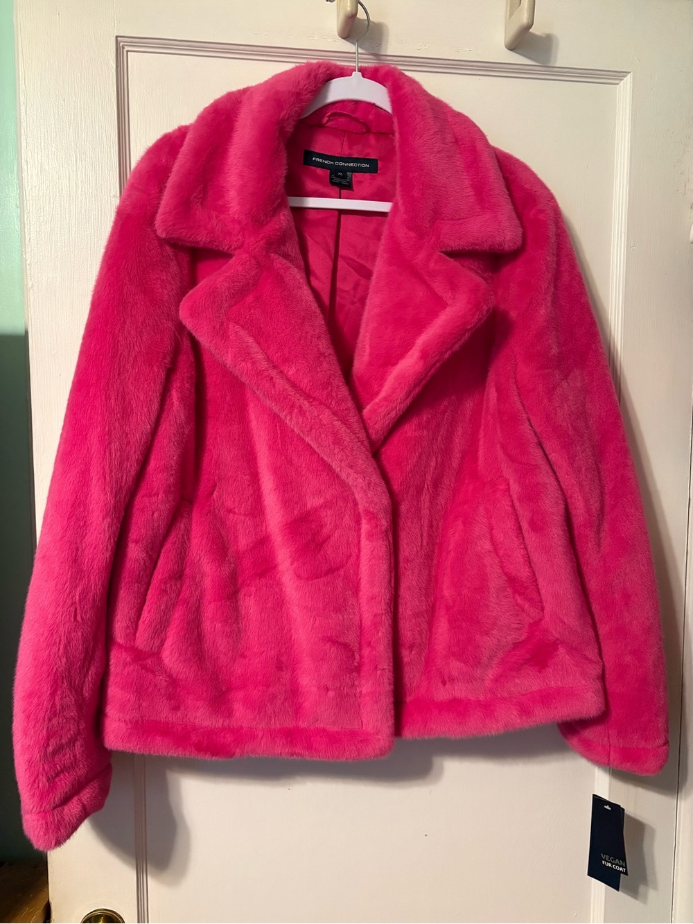 French connection faux fur coat
